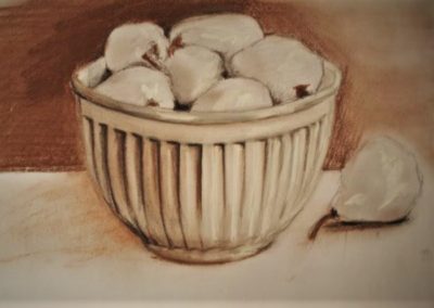 Study – Pears and Cream Bowl
